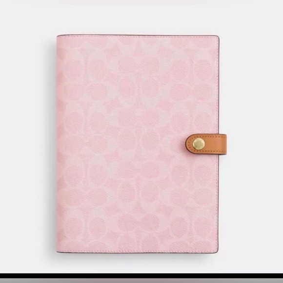 Coach Other - Coach Powder Pink Notebook in Signature Canvas